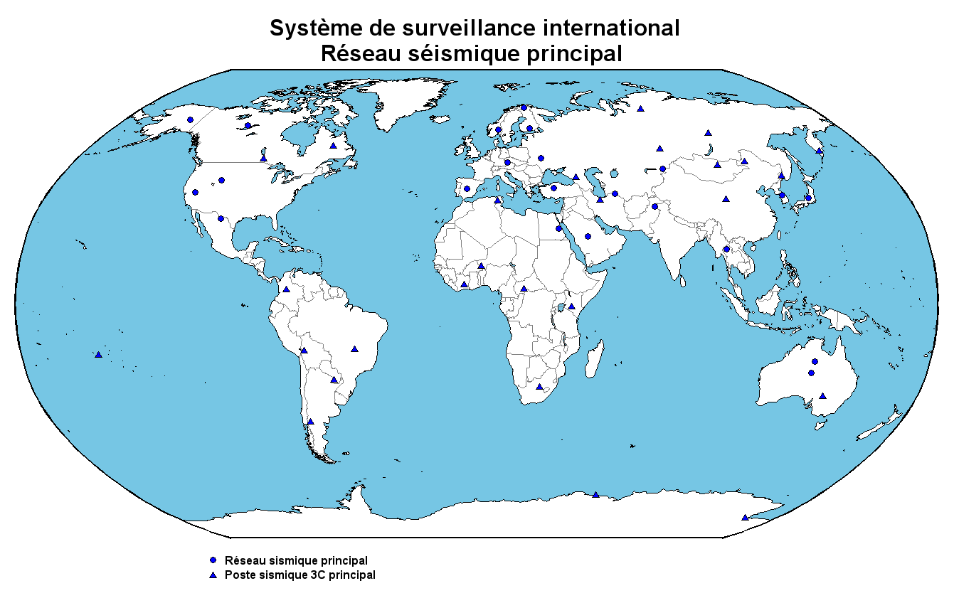 La distribution globale du réseau SSI sismique primaire